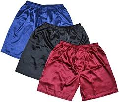 Herrens Satin Boxershorts - Svart