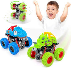 Dinosaurie Monster Truck - 2-Pack Bil Leksaker för Barn 2 År