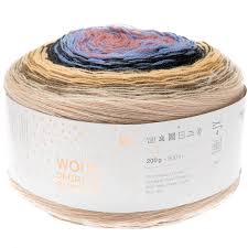 Rico Creative Wool Degrade Super 6 Blå Pulver Fb. 14 Bobbel