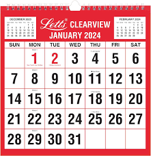 Månadskalender 2024 - Clearview Brevformat