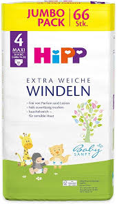 HiPP Babysanft Maxi 4 Jumbo Blöjor (66-pack)