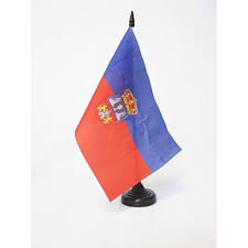 Lugo Provins Bordsflagga 21x14 cm - Kontorsflagga i Galicien