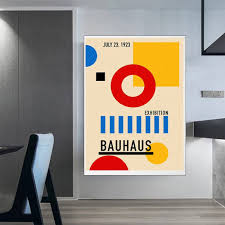 Unik Abstrakt Bauhaus Väggkonst