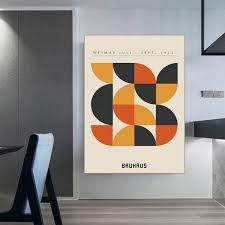 Bauhaus Minimalistisk Affisch - Abstrakt Geometri