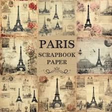 Vintage Paris Scrapbookpapper för Kreativa Projekt