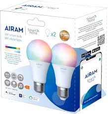 AIRAM Smarta Hem LED-lampa CCT 9W E27 - Justerbar Färgtemperatur RGB